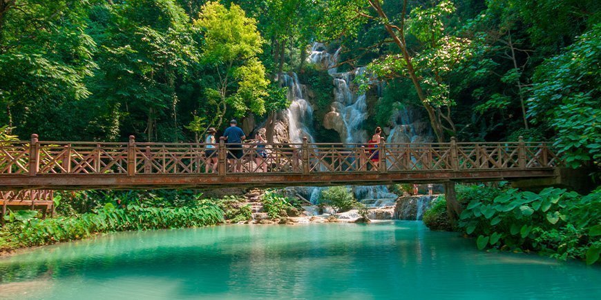 Kuang Si-fossen i Luang Prabang, Laos