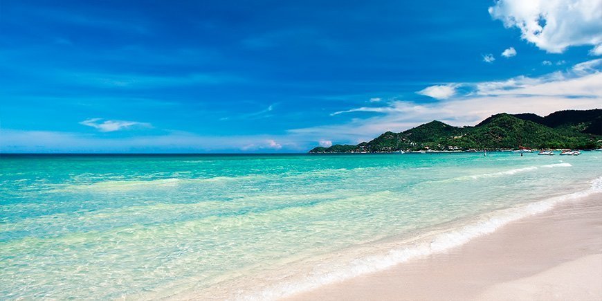 Chaweng-stranden på Koh Samui i Thailand