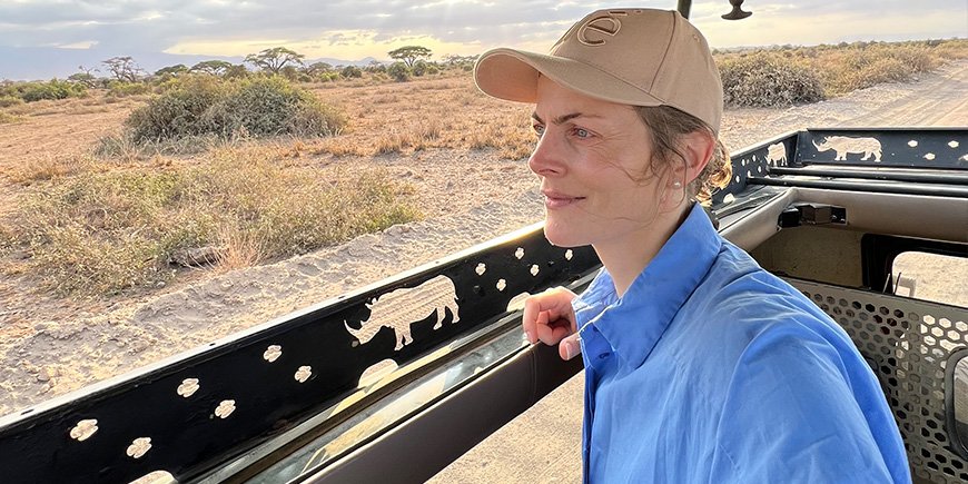 Reisespesialist Ingun på safari i Kenya